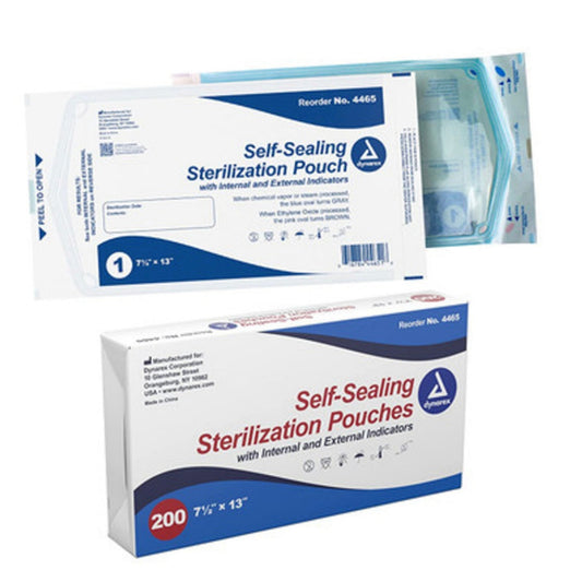 Self-Sealing Sterilization Pouches - 7.5” x 13”