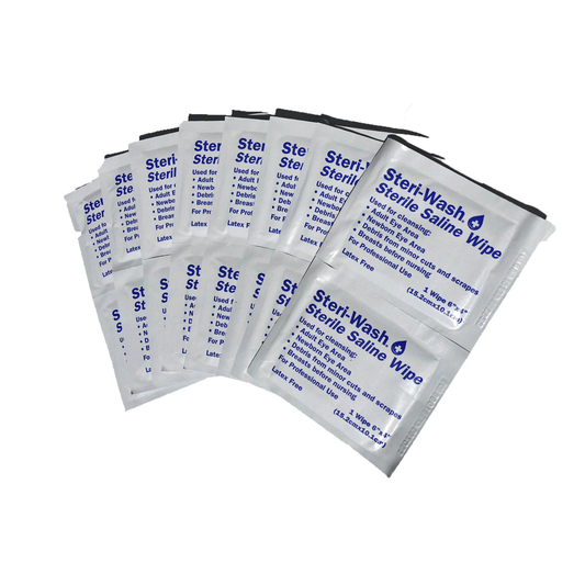 Steri-Wash®Sterile Saline Wipes -Box of 100 (Wholesale)